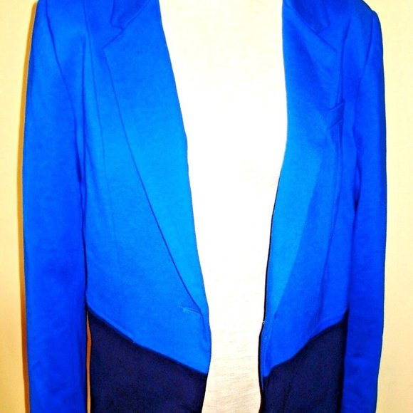 Jessica Simpson Delaney Blue Colorblock One-Button Blazer Suit Jacket Size L NWT - Picture 2 of 8